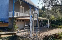 Mise en place de la structure de la terrasse