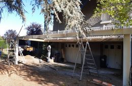 Mise en place de la structure de la terrasse