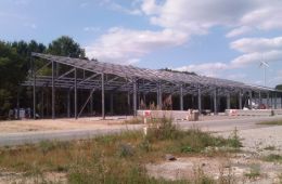 Bâtiment de stockage en construction